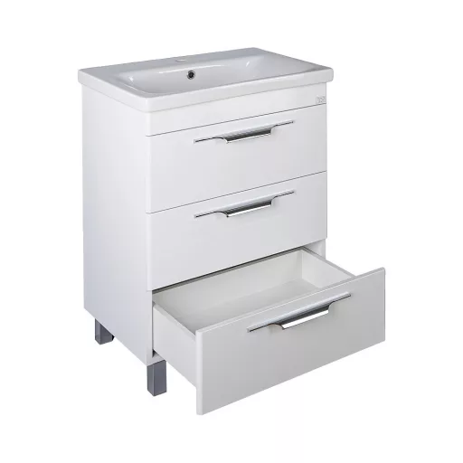 TMP TRIO 65 álló fürdőszobabútor - Sanovit SOFT - 13065 mosdóval - 65 x 45,5cm