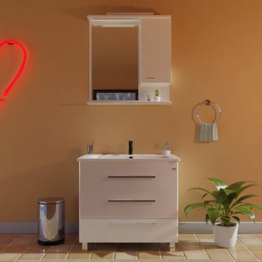 TMP TRIO 65 álló fürdőszobabútor - Sanovit SOFT - 13065 mosdóval - 65 x 45,5cm