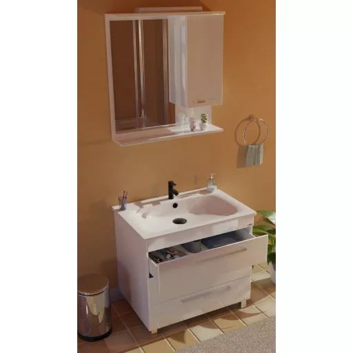 TMP TRIO 65 álló fürdőszobabútor - Sanovit SOFT - 13065 mosdóval - 65 x 45,5cm