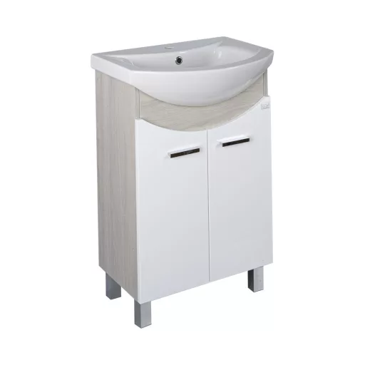 TMP ZX 55 - SONOMA - álló fürdőszobabútor - Sanovit ZENON - 6055 porcelán mosdóval - 55 x 44 cm