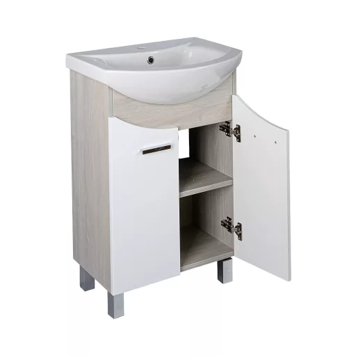 TMP ZX 55 - SONOMA - álló fürdőszobabútor - Sanovit ZENON - 6055 porcelán mosdóval - 55 x 44 cm