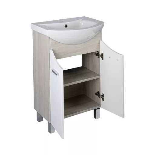 TMP ZX 55 - SONOMA - álló fürdőszobabútor - Sanovit ZENON - 6055 porcelán mosdóval - 55 x 44 cm