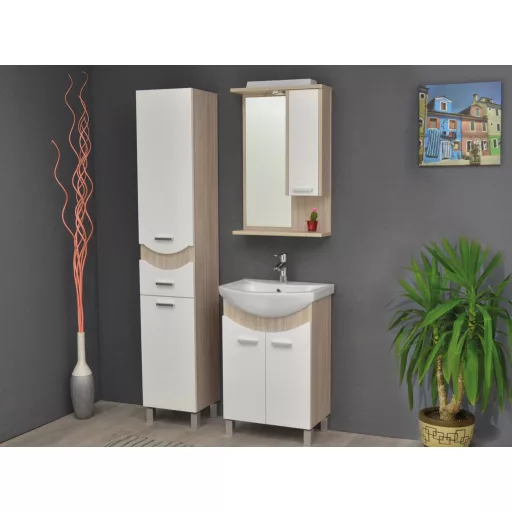TMP ZX 55 - SONOMA - álló fürdőszobabútor - Sanovit ZENON - 6055 porcelán mosdóval - 55 x 44 cm