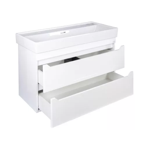 TMP SHARP 100 fali fürdőszobabútor - CeraStyle SHARP - 37600 DUPLA csaplyukas mosdóval - 100 x 48 cm