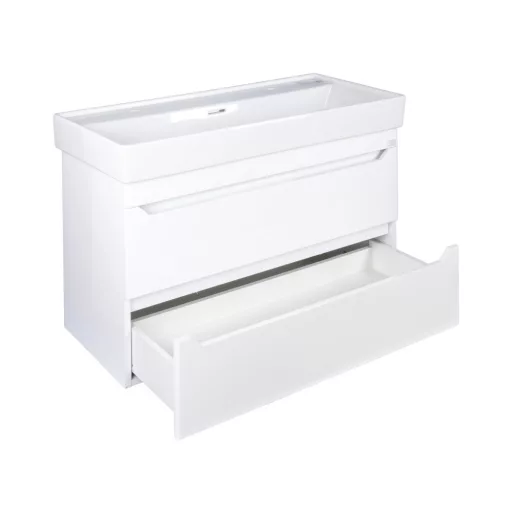 TMP SHARP 100 fali fürdőszobabútor - CeraStyle SHARP - 37600 DUPLA csaplyukas mosdóval - 100 x 48 cm