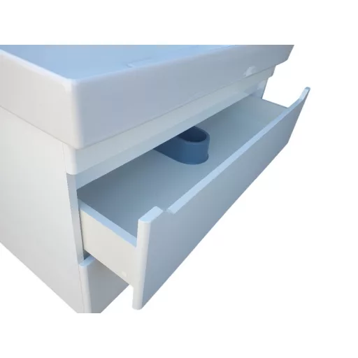 TMP SHARP 100 fali fürdőszobabútor - CeraStyle SHARP - 37600 DUPLA csaplyukas mosdóval - 100 x 48 cm