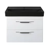   TMP LUX 60 fali fürdőszobabútor - CeraStyle SHARP FEKETE mosdóval - 60 x 48 cm