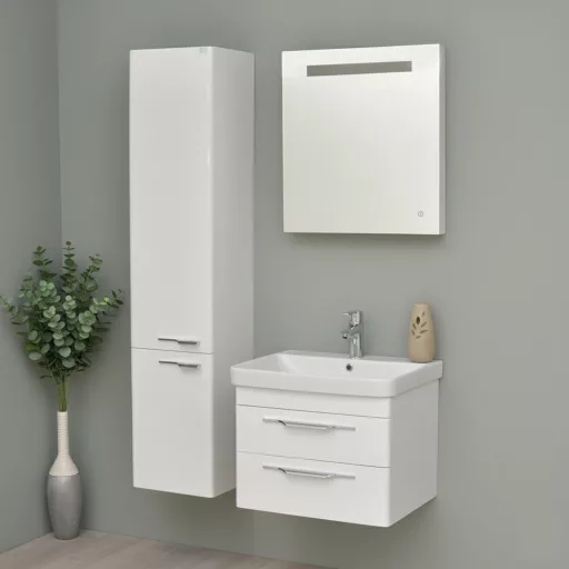 TMP LUX 60 fali fürdőszobabútor - Sanovit LUXURY - 11060 mosdóval - 60,5 x 46 cm