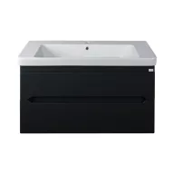   TMP SHARP 105 - FEKETE - fali fürdőszobabútor- Sanovit LUXURY 11105 mosdóval - 105 x 46 cm