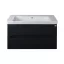 TMP SHARP 105 - FEKETE - fali fürdőszobabútor- Sanovit LUXURY 11105 mosdóval - 105 x 46 cm