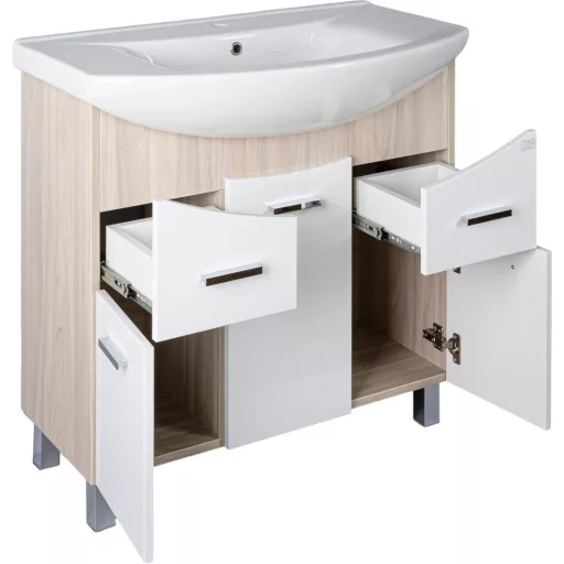 TMP ZX 95 - SONOMA - álló fürdőszobabútor - Sanovit ZENON - 6095 porcelán mosdóval - 97 x 51 cm