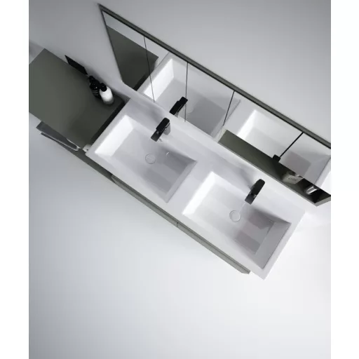 Sanovit ISIK - porcelán mosdókagyló - dupla - 120 x 44 cm