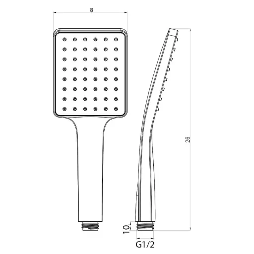 Caldo Freddo Blackfield zuhanyfej matt FEKETE