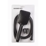   Caldo Freddo Blackfield - zuhanyfej + fix fali tartó + 1,5 m csavarodásmentes gégecső - matt FEKETE