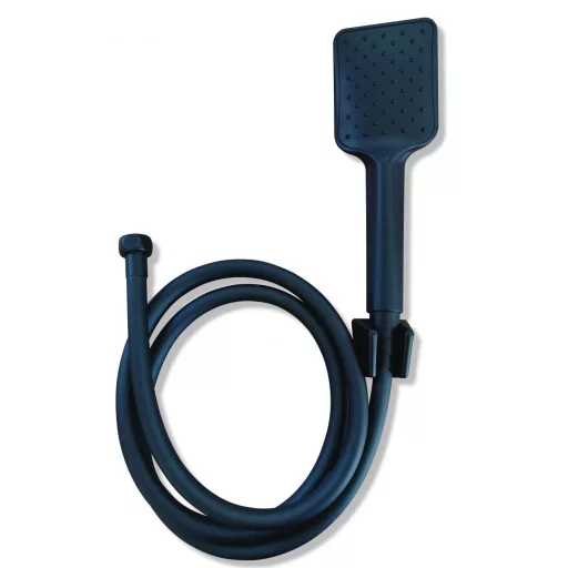 Caldo Freddo Blackfield - zuhanyfej + fix fali tartó + 1,5 m csavarodásmentes gégecső - matt FEKETE