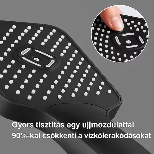 Caldo Freddo Blackspirit zuhanyszett - 3 funkciós zuhanyfejjel - GUNMETAL - fegyverszürke