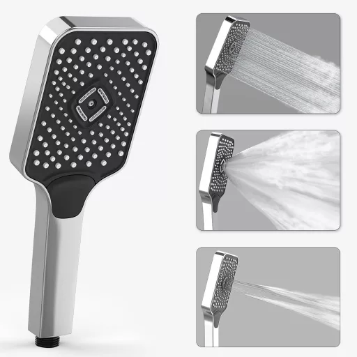 Caldo Freddo Blackspirit zuhanyszett - 3 funkciós zuhanyfejjel - GUNMETAL - fegyverszürke