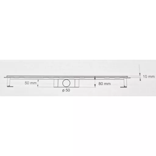 Carmine zuhanyfolyóka - rozsdamentes - 50 cm