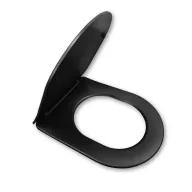   Viva FEKETE BRILLA SLIM L WC ülőke - duroplast - lecsapódásgátlós - levehető klikk - 42 x 36,5 cm
