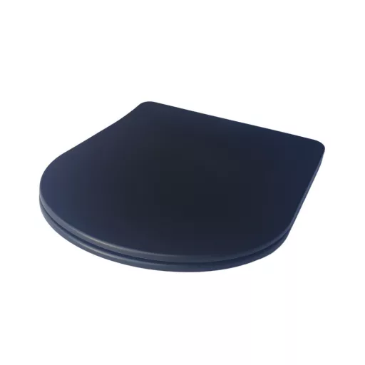 Viva FEKETE BRILLA SLIM L WC ülőke - duroplast - lecsapódásgátlós - levehető klikk - 42 x 36,5 cm