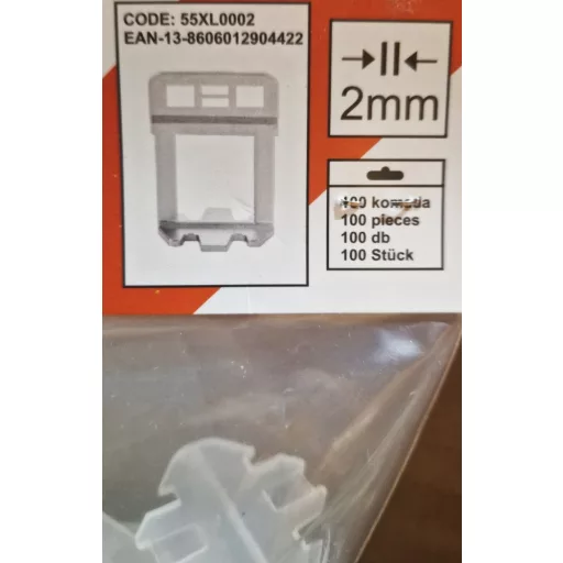 Viva TOOL XL 12-22 mm lapvastagsághoz burkolatszintező klipsz 2 mm 100 db/ csomag