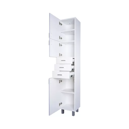 Viva STYLE fürdőszobai ÁLLÓSZEKRÉNY 192 magas POLCOS - BALOS - 35 x 28 x 192 cm