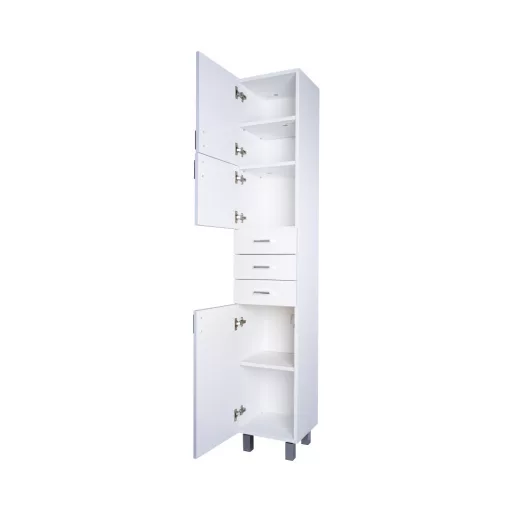 Viva STYLE fürdőszobai ÁLLÓSZEKRÉNY 192 magas POLCOS - BALOS - 35 x 28 x 192 cm