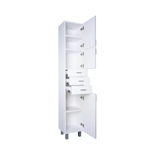 Viva STYLE fürdőszobai ÁLLÓSZEKRÉNY 192 magas POLCOS - JOBBOS - 35 x 28 x 192 cm