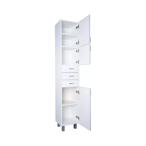 Viva STYLE fürdőszobai ÁLLÓSZEKRÉNY 192 magas POLCOS - JOBBOS - 35 x 28 x 192 cm