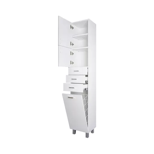 Viva STYLE fürdőszobai ÁLLÓSZEKRÉNY 192 magas szennyestartós - BALOS - 35 x 28 x 192 cm