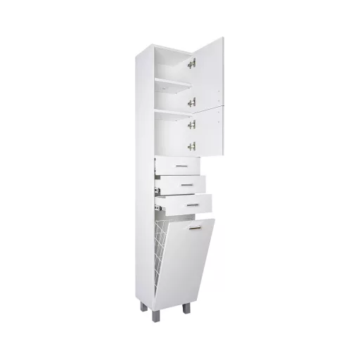 Viva STYLE fürdőszobai ÁLLÓSZEKRÉNY 192 magas szennyestartós - JOBBOS - 35 x 28 x 192 cm