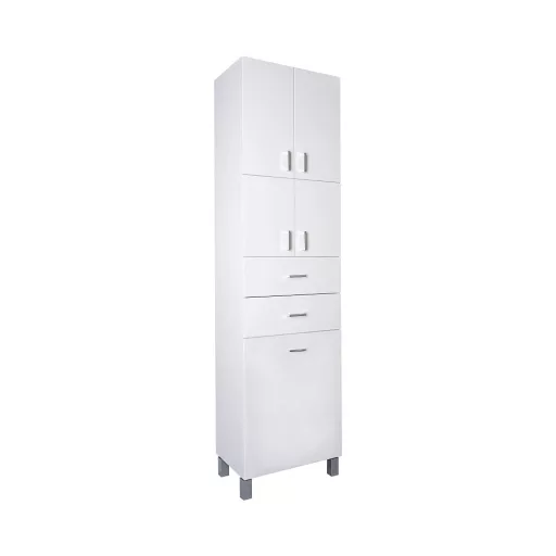 Viva STYLE fürdőszobai ÁLLÓSZEKRÉNY 192 magas szennyestartós -50 x 35 x 192 cm