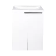   Piramida EURIDIKA fali /álló fürdőszobabútor - műmárvány mosdóval - 2 ajtós - 60 x 75 x 46 cm