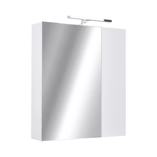 Piramida AKVA Tükrös fürdőszobai szekrény - 2 ajtós kivitel - LED világítással - 60 x 69 x 13 cm