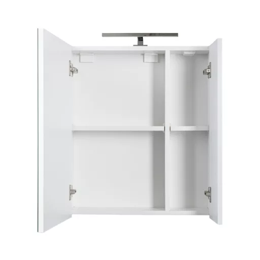 Piramida AKVA 60 R Tükrös fürdőszobai szekrény -2 ajtós kivitel - LED világítással - 60 x 69 x 13 cm