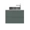 Piramida EURIDIKA fali fürdőszobabútor - mosdópult mosdó nélkül -2 fiókos - PINO ZÖLD - 65 x 48 x 53 cm