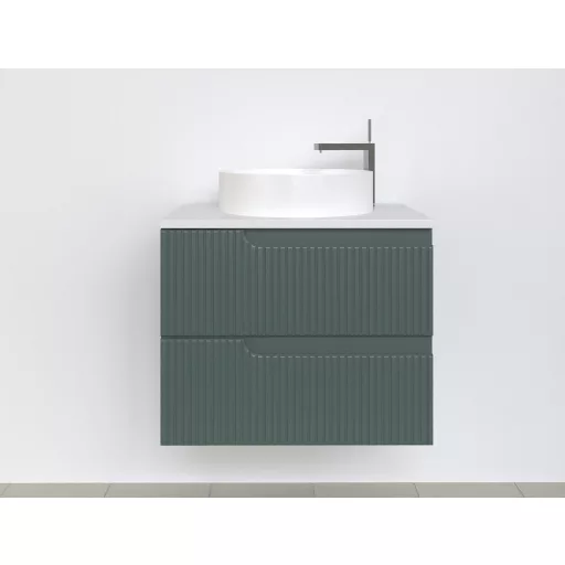 Piramida EURIDIKA fali fürdőszobabútor - mosdópult mosdó nélkül -2 fiókos - PINO ZÖLD - 65 x 48 x 53 cm