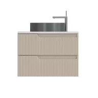   Piramida EURIDIKA fali fürdőszobabútor - mosdópult mosdó nélkül -2 fiókos - PINO BÉZS - 65 x 48 x 53 cm