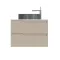 Piramida EURIDIKA fali fürdőszobabútor - mosdópult mosdó nélkül -2 fiókos - PINO BÉZS - 65 x 48 x 53 cm