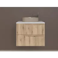   Piramida EURIDIKA fali fürdőszobabútor - mosdópult mosdó nélkül -2 fiókos - PINO TÖLGY -65x48x53 cm