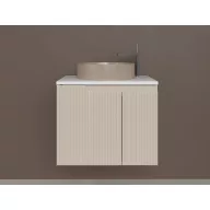   Piramida EURIDIKA fali fürdőszobabútor - mosdópult mosdó nélkül -2 ajtós - PINO BÉZS - 65 x 48 x 53 cm