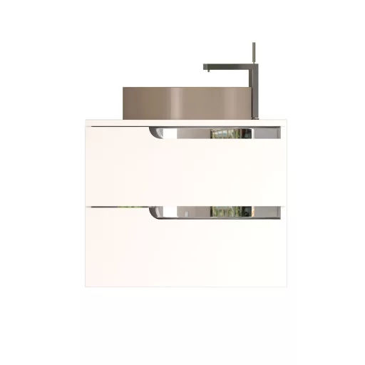 Piramida EURIDIKA fali fürdőszobabútor - mosdópult mosdó nélkül -2 fiókos - 65 x 48 x 53 cm