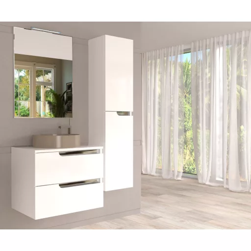 Piramida EURIDIKA fali fürdőszobabútor - mosdópult mosdó nélkül -2 fiókos - 65 x 48 x 53 cm