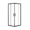 Viva AQUA Max Zuhanykabin SZÖGLETES FEKETE Profil - 6 mm víztiszta üveg - 80 x 80 x 190 cm