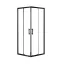 Viva AQUA Max Zuhanykabin SZÖGLETES FEKETE Profil - 6 mm víztiszta üveg - 80 x 80 x 190 cm