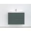 Piramida EURIDIKA fali fürdőszobabútor - műmárvány mosdóval -2 fiókos - PINO ZÖLD - 75 x 48 x 53 cm