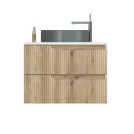   Piramida EURIDIKA fali fürdőszobabútor - mosdópult mosdó nélkül -2 fiókos - PINO TÖLGY - 75 x 48 x 53 cm