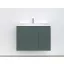 Piramida EURIDIKA fali fürdőszobabútor - műmárvány mosdóval -2 ajtós - PINO ZÖLD - 75 x 48 x 53 cm