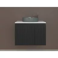   Piramida EURIDIKA fali fürdőszobabútor - mosdópult mosdó nélkül -2 ajtós - PINO FEKETE - 75 x 48 x 53 cm