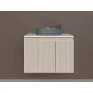   Piramida EURIDIKA fali fürdőszobabútor - mosdópult mosdó nélkül -2 ajtós - PINO BÉZS - 75 x 48 x 53 cm